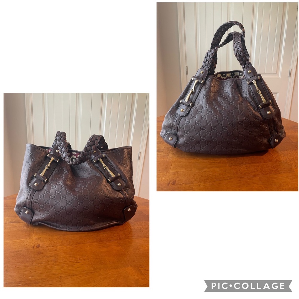 Authentic Gucci Guccissima shoulder bag